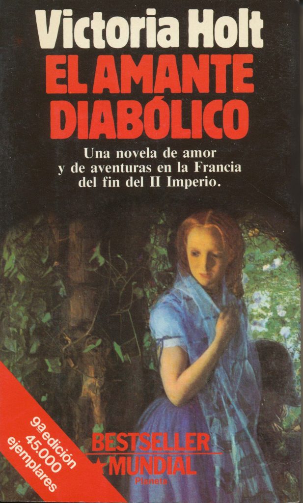 Portada de El amante diabólico, de Victoria Holt, ejemplo de los políticamente correcto.